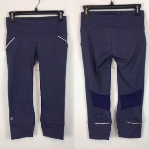 Athleta Purple Cropped Athletic Yoga Pants, XS
